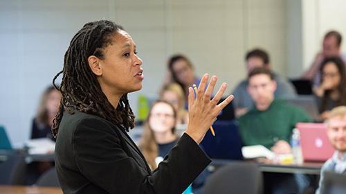 Professor Andrea Armstrong presenting to class